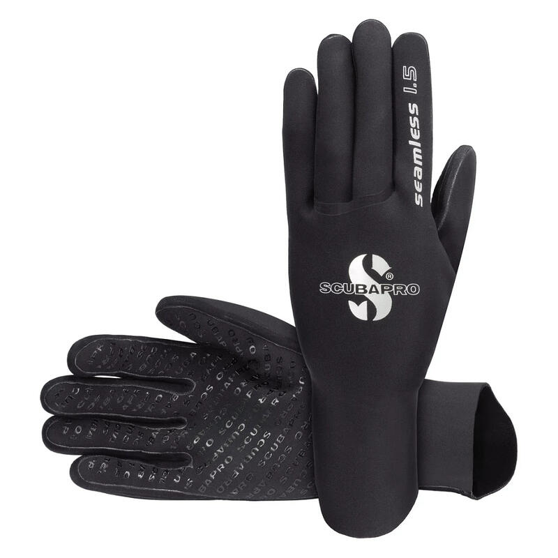 Adult Seamless Dive Gloves 1.5MM - Black