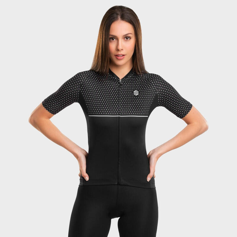 Maillot manga corta ultraligero ciclismo SIROKO M3 Milano Negro Mujer