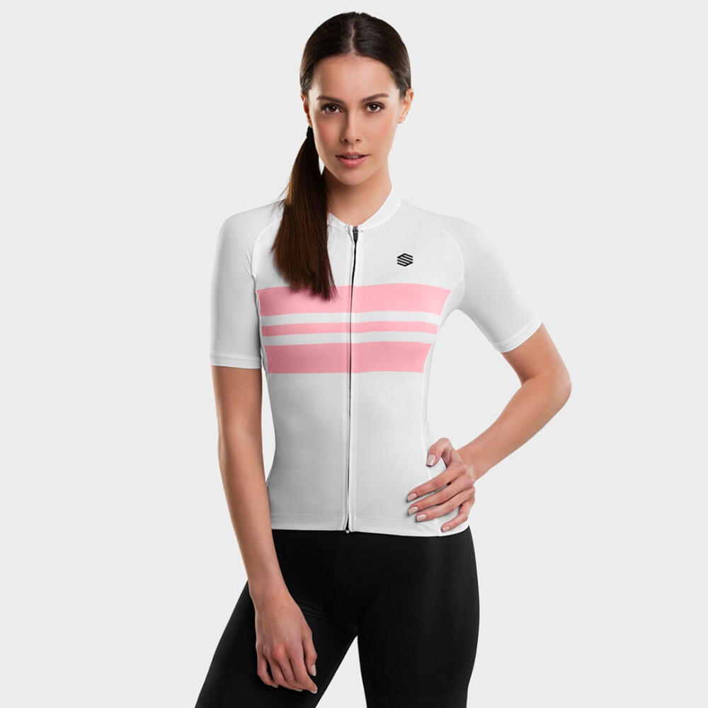 Maillot Vélo Ultraléger Femme Cyclisme M3 Queen Series Blanc