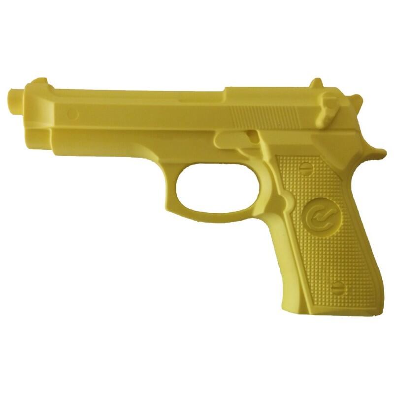 Pistolet en caoutchouc rigide noire ou jaune