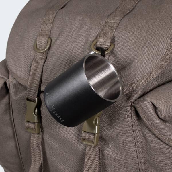 Thermal camping mug 300 ml | Carabiner | Stainless steel | 1 Cup