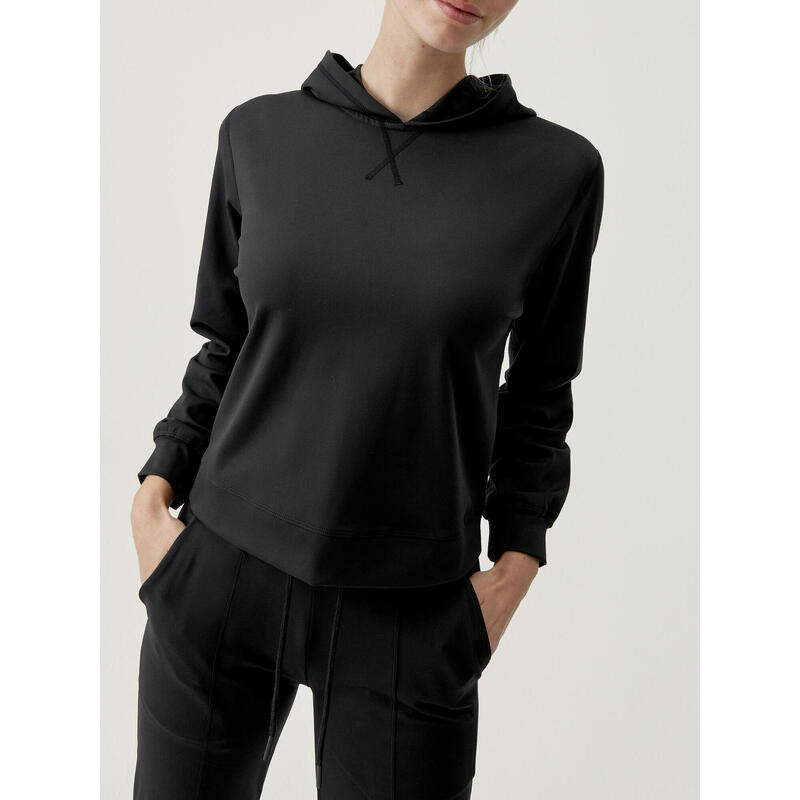 Sudadera de mujer con capucha en tejido performance