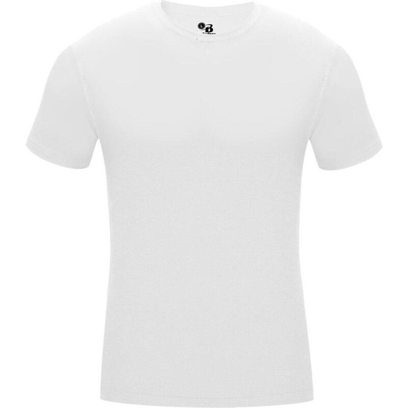 Kurzarm-Shirt Pro Compression Herren-Unterhemd Weiß Medium