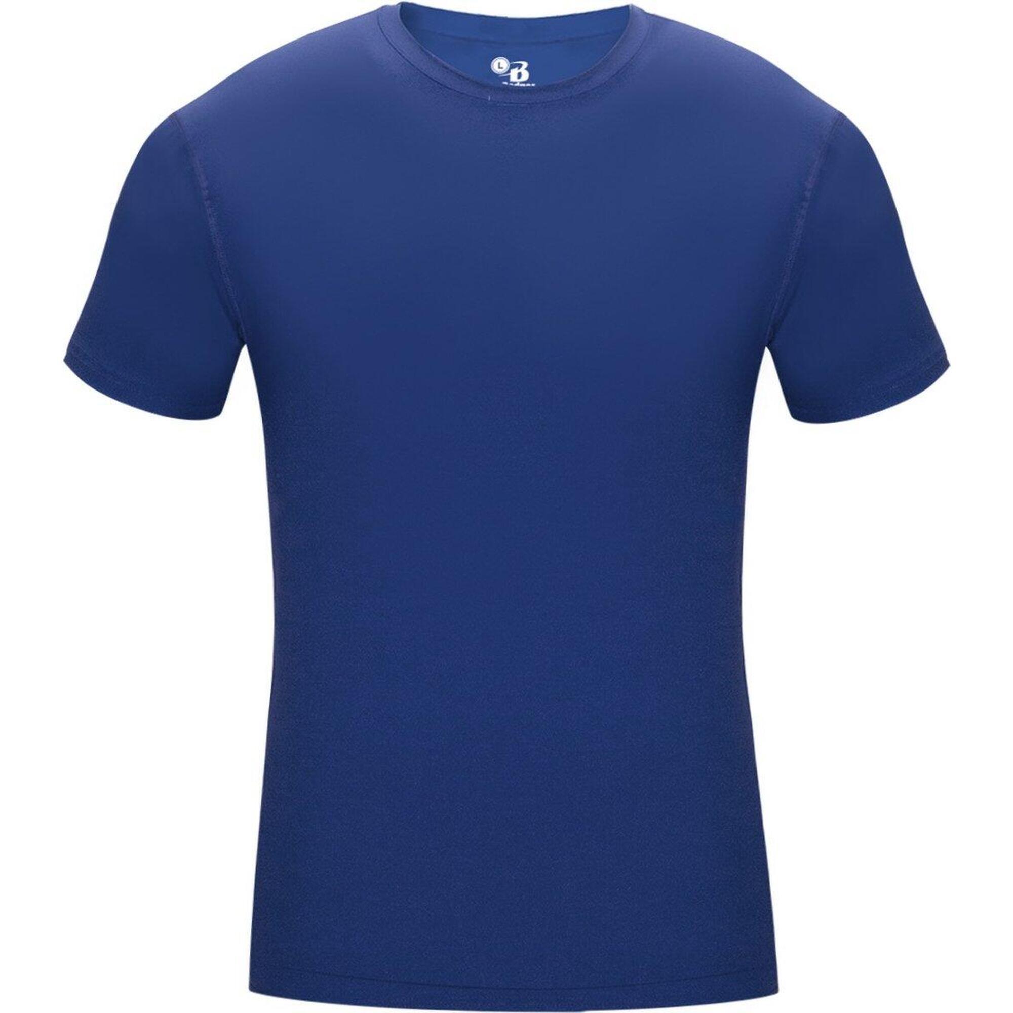 Short-sleeved Pro Compression Men's Underhirt Cobalt Blue Large