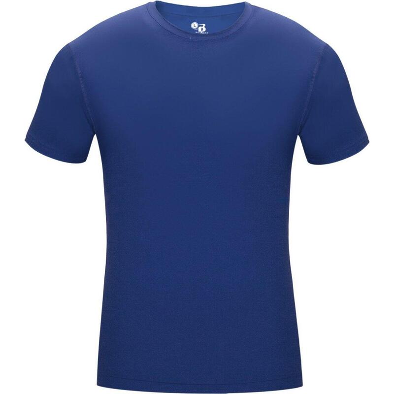 Kurzarm-Shirt Pro Compression Herren-Unterhemd Kobaltblau Klein