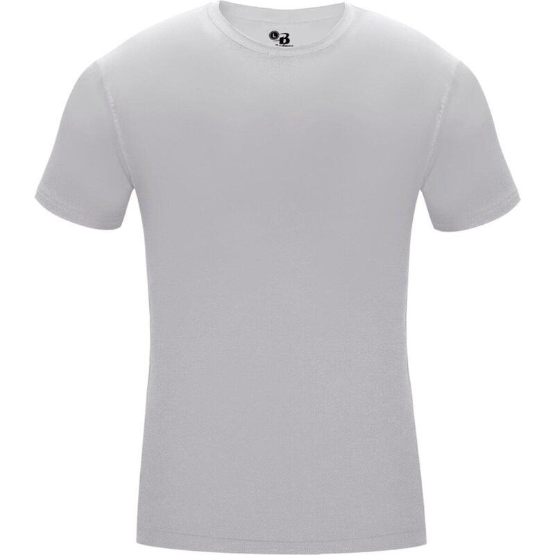 Camisa de manga curta Pro Compression Men's Undershirt Silver Large