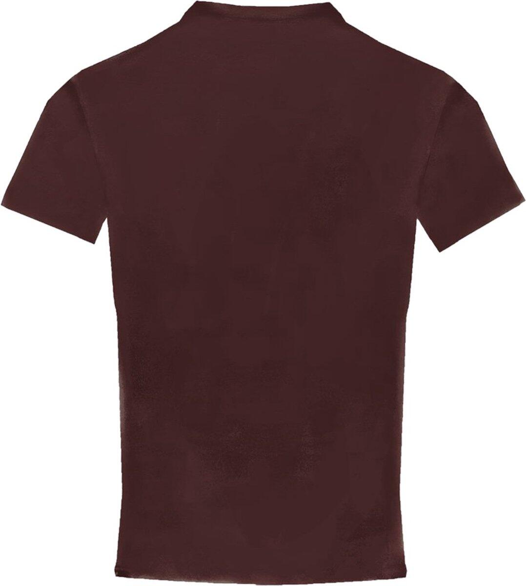 Kurzarm-Shirt Pro Compression Herren-Unterhemd Bordeaux Small 5/5