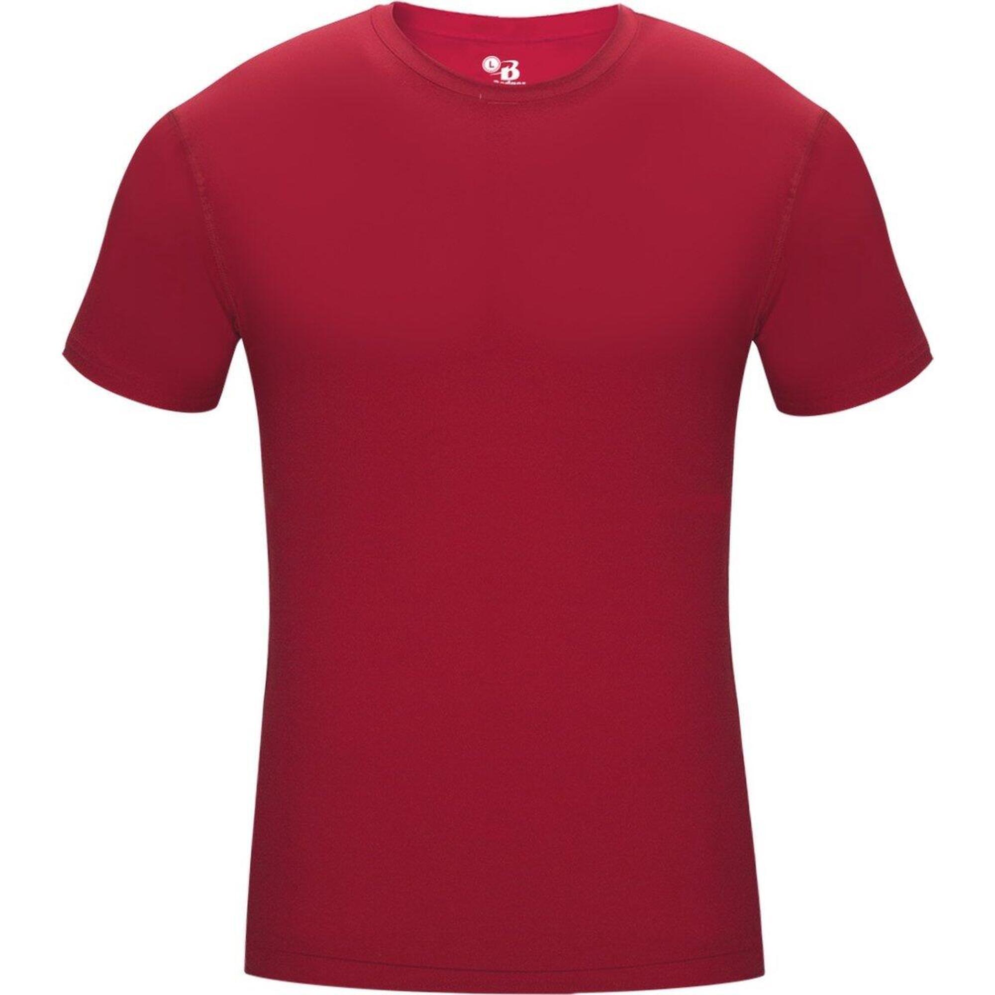 BADGER SPORT Camisa de manga curta Pro Compression Men's Undershirt Vermelha Grande