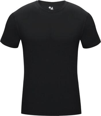Kurzarm-Shirt Pro Compression Herren-Unterhemd Dunkelgrün X-Large