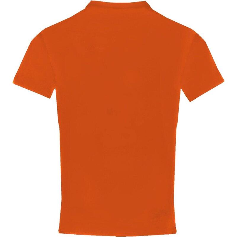 Kurzarm-Shirt Pro Compression Herren-Unterhemd Orange Small