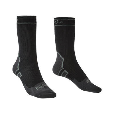 Bridgedale storm sock lighweight - waterproof boot sock - black/mid gray
