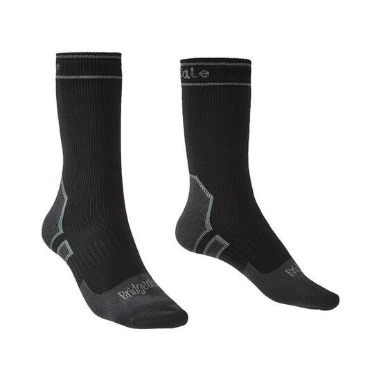 Bridgedale Chaussette Storm Légère - Chaussette Imperméable - Noir/Gris Moyen