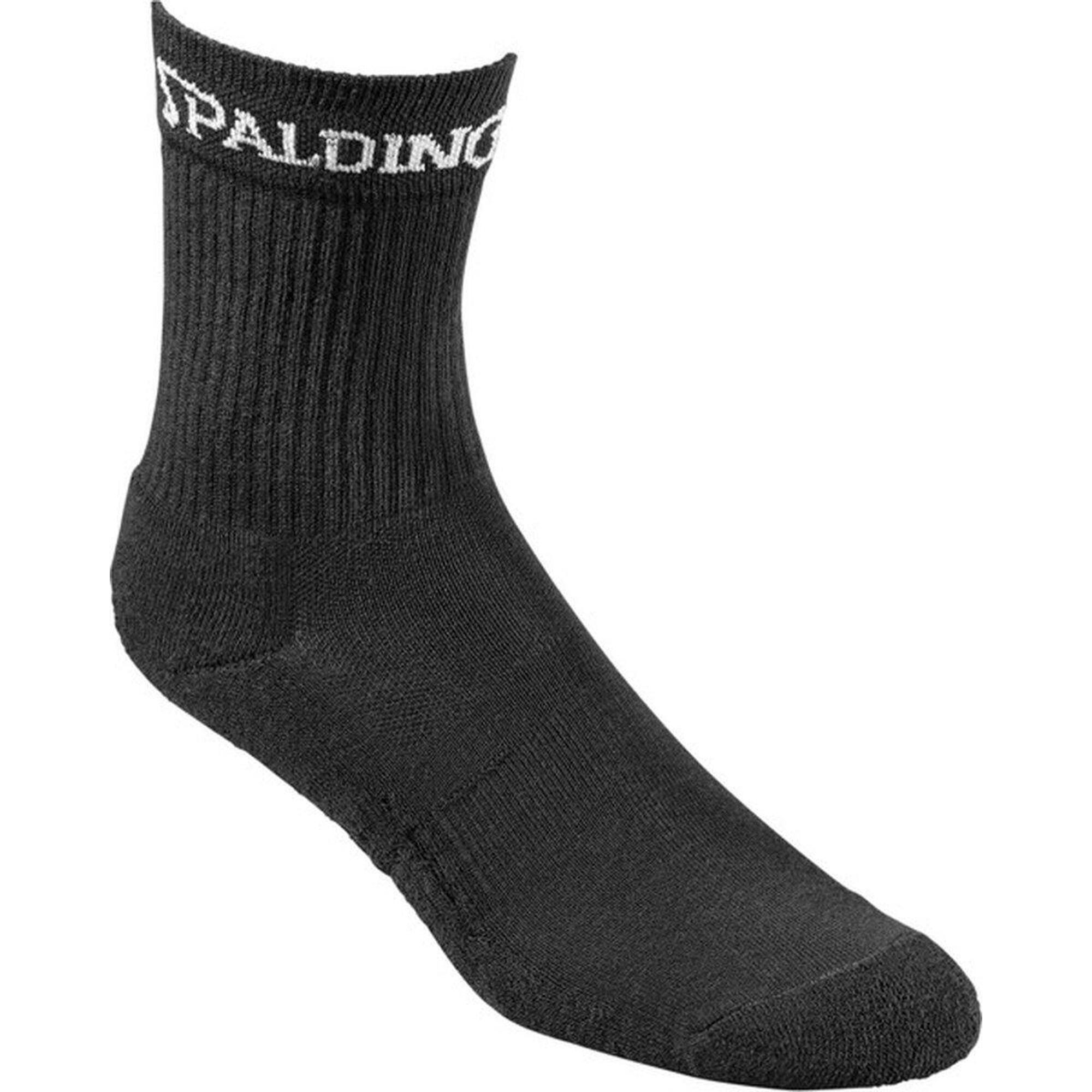 Men's Mid Cut Basketball Socks Black 36-40