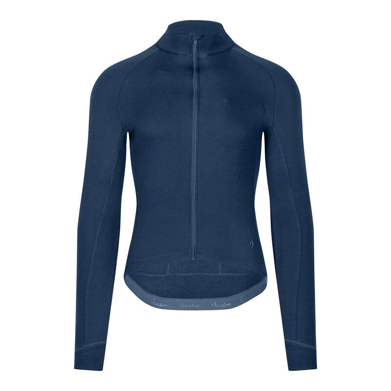 Maillot à manches longues de cyclisme pour hommes Thermique Bleu Indigo