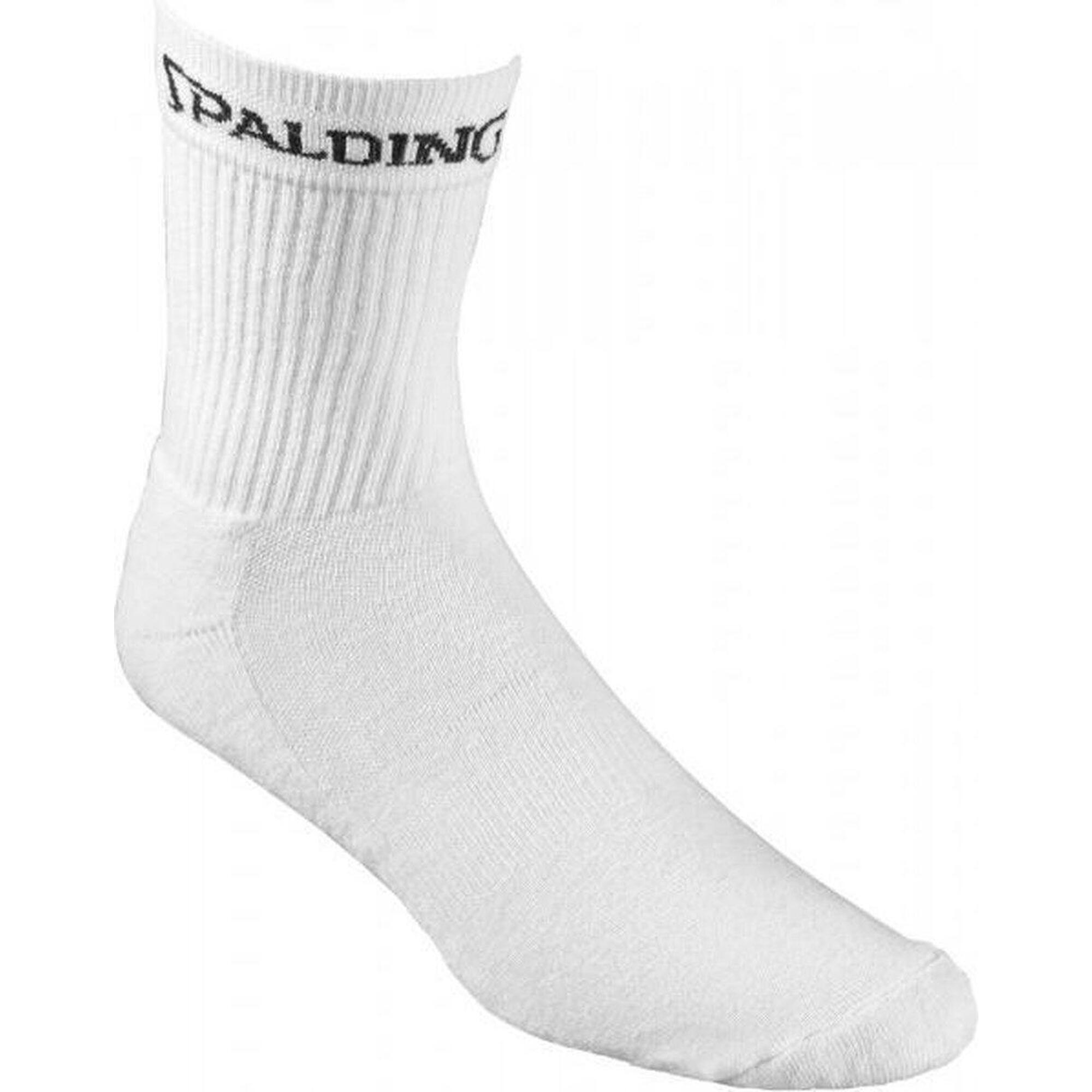 Men's Mid Cut Basketball Socks White 36-40