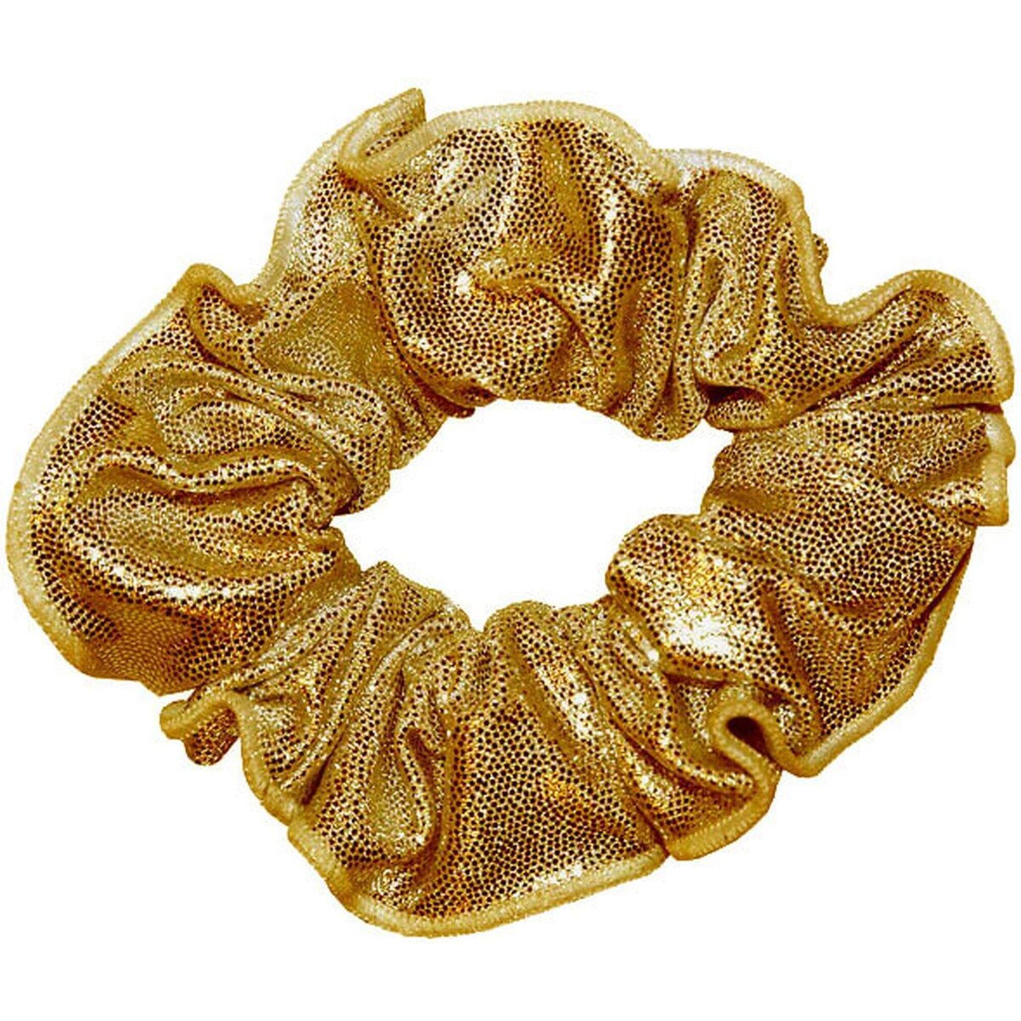 SNOWFLAKE Haargummi Mystique Glanz Stoff Gymnastik Mädchen elastisch Scrunchie-Gold