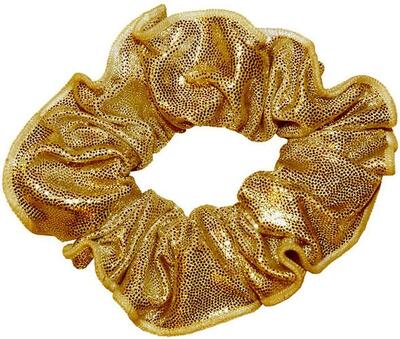 Haar scrunchie mystique glansstof turnen meisjes elastisch scrunchie-gold