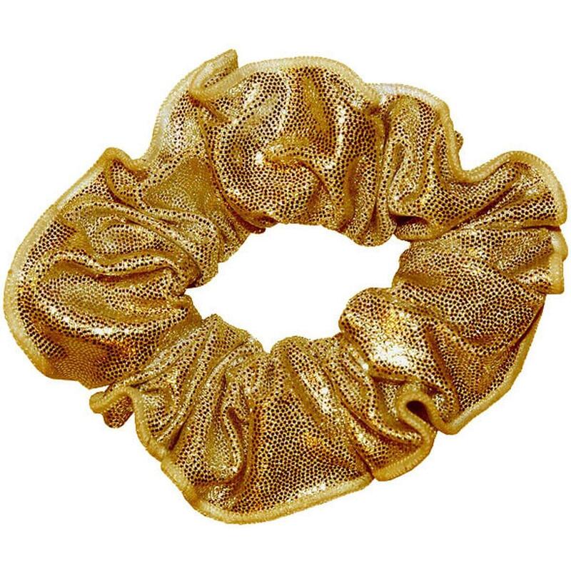 Scrunchie per capelli Mystique Gloss Tessuto Ginnastica Elastico Scrunchie-Oro