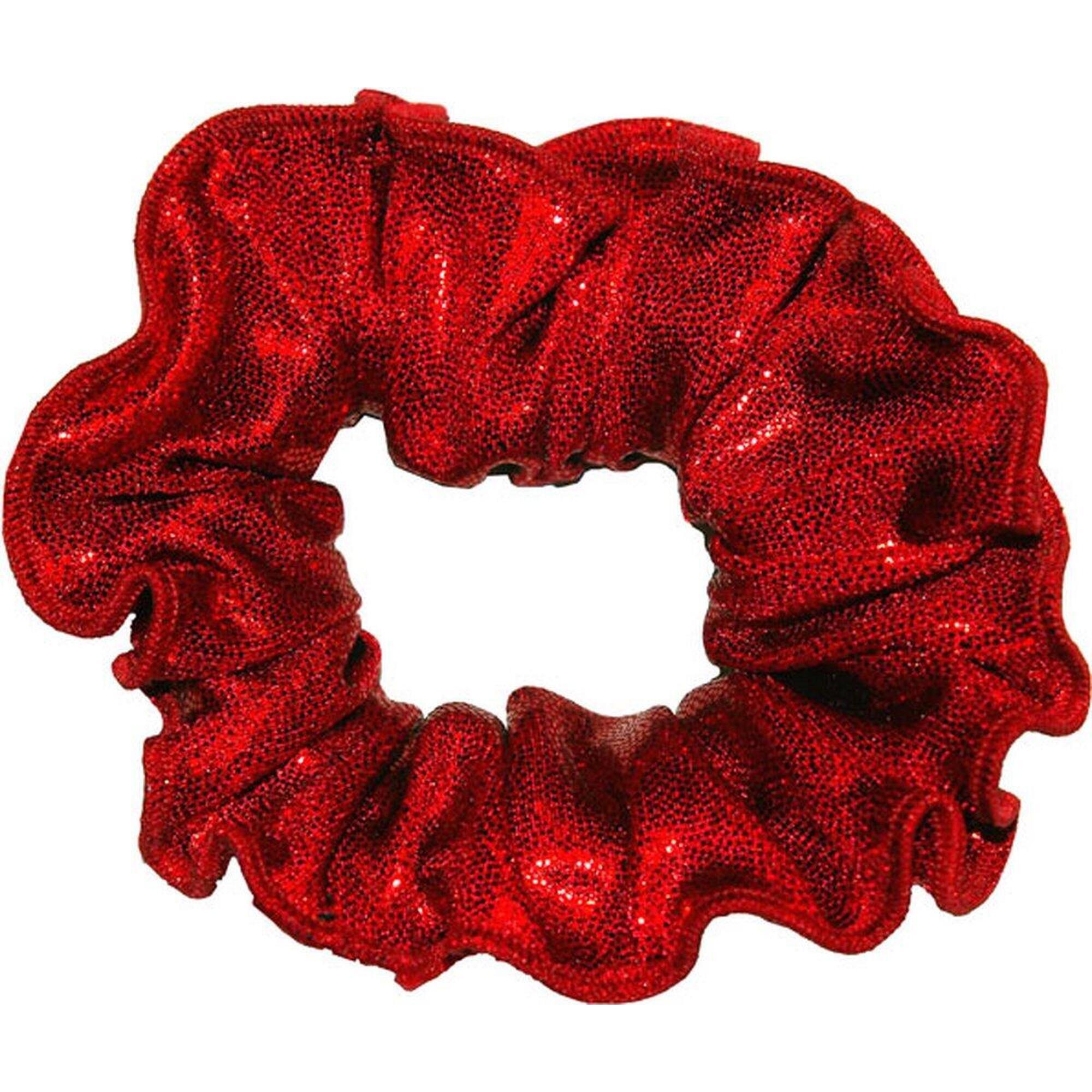 SNOWFLAKE Haargummi Mystique Glanz Stoff Gymnastik Mädchen elastisch rot