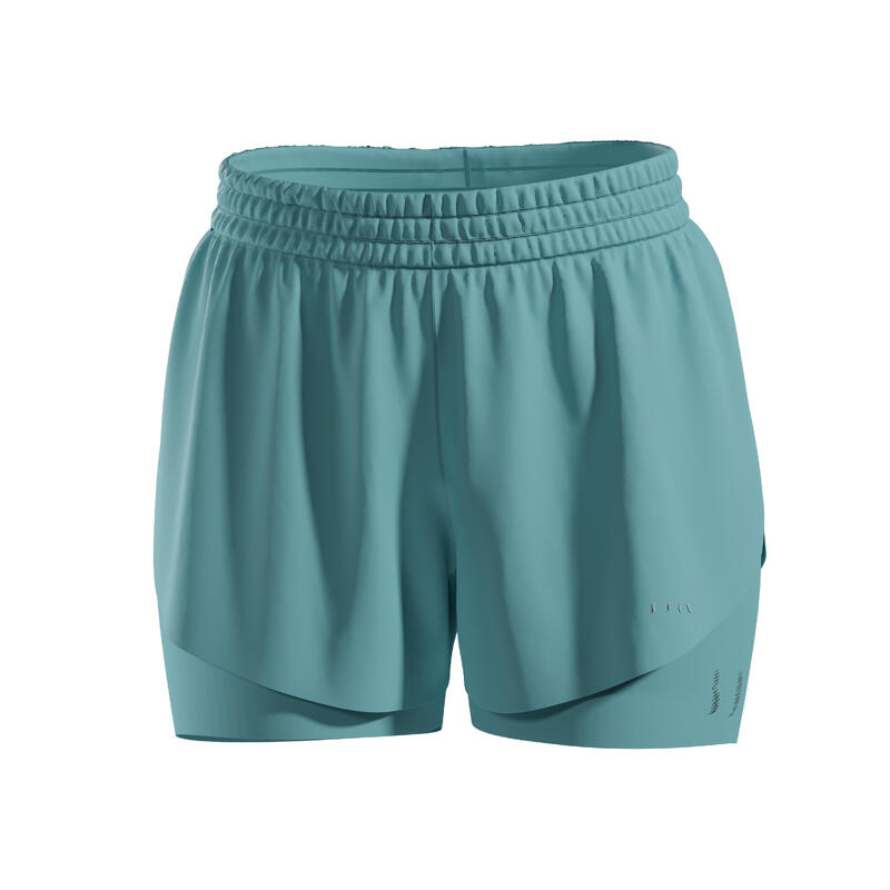 Shorts deportivos de mujer Born Living Yoga en tejido performance con inner pant