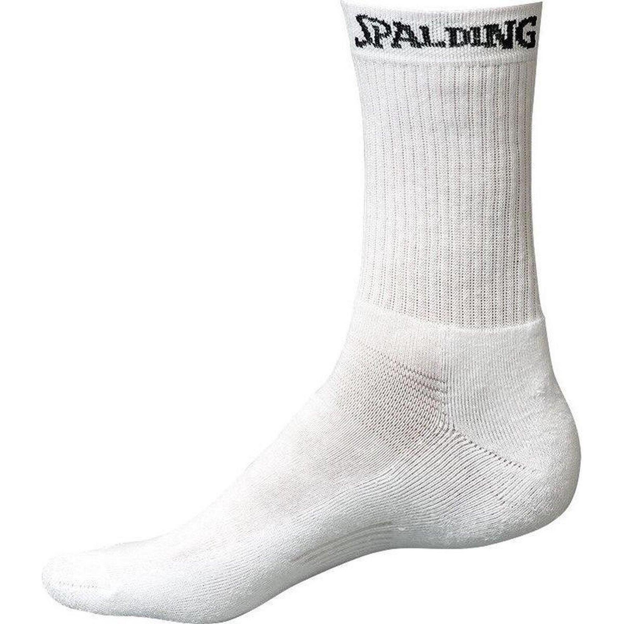 Men's Mid Cut Basketball Socks White 36-40