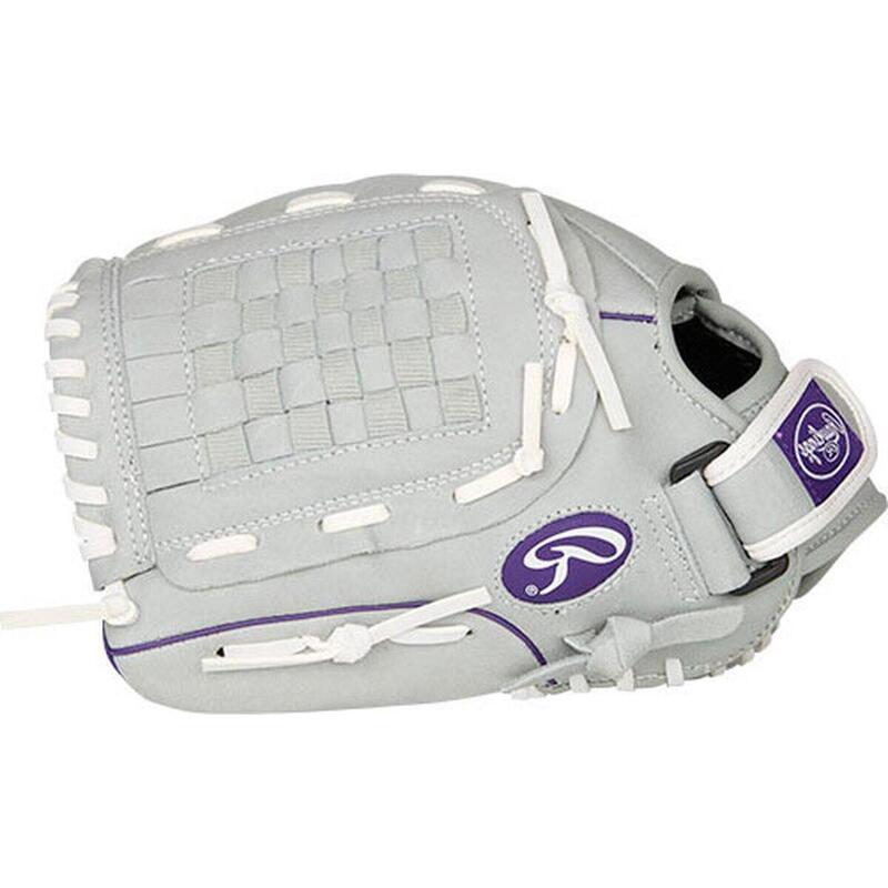 Handschuh Softball SCSB12U Kinder Linkshänder Pitcher grau / lila 12-Zoll