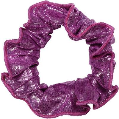 Haar scrunchie mystique glansstof turnen meisjes elastisch lila