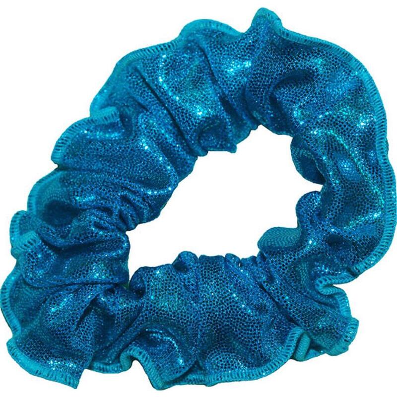 Scrunchie per capelli Mystique Gloss Tessuto Ginnastica Elastico Turchese