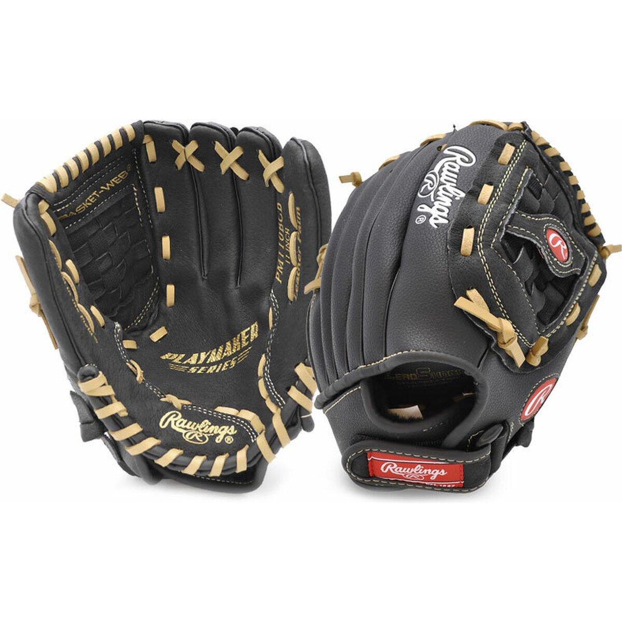 RAWLINGS Baseballhandschuh Playmaker Baseball Unisex Jugend MLB Schwarz 11 Zoll