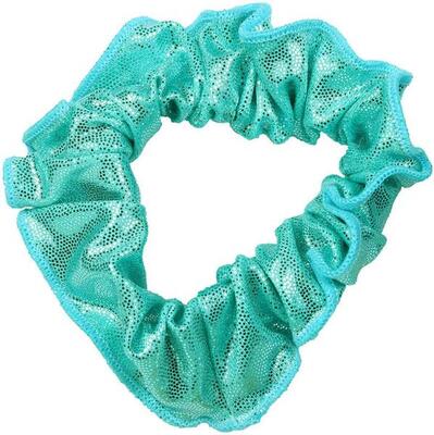 Haar scrunchie mystique glansstof turnen meisjes elastisch mintgroen