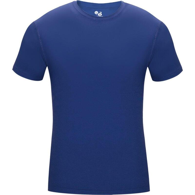 Camisa de manga curta Pro Compressão Camisola interior Cobalto Azul X-Grande