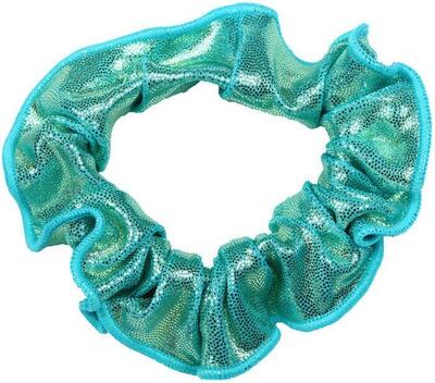 Haar scrunchie mystique glansstof turnen meisjes elastisch hawaii groen