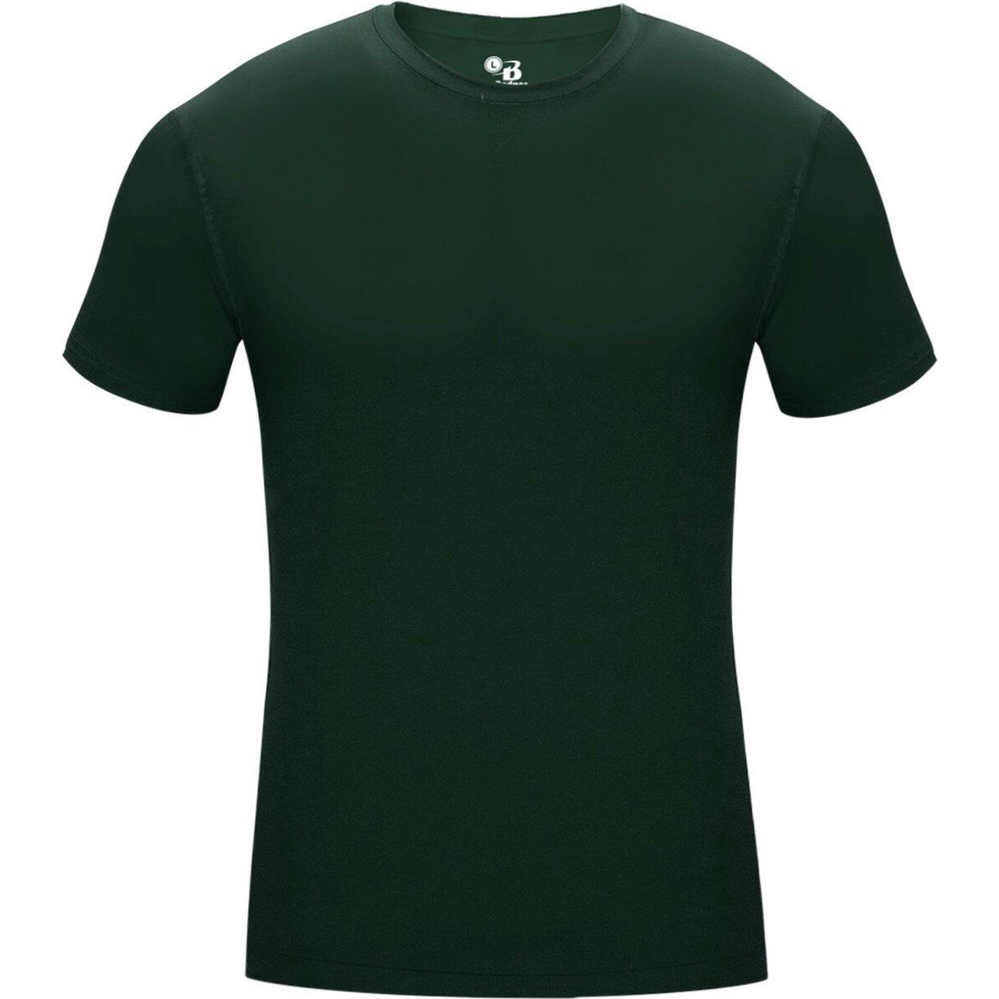 Badger Sport - Chemise À Manches Courtes Pro Compression Men's Underhirt Dark Green Medium - T-shirt Manches Courtes - Vert - 40 M - Decathlon