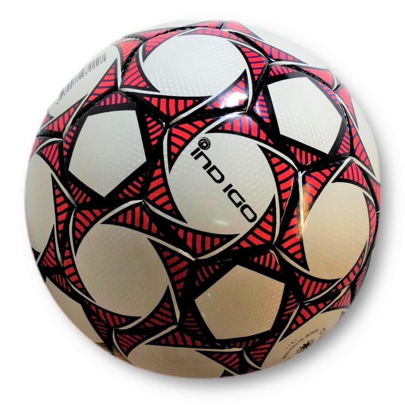Balón de Futbol Entrenamiento Nº5 con Textura 3D COACHER INDIGO Blanco- Rojo