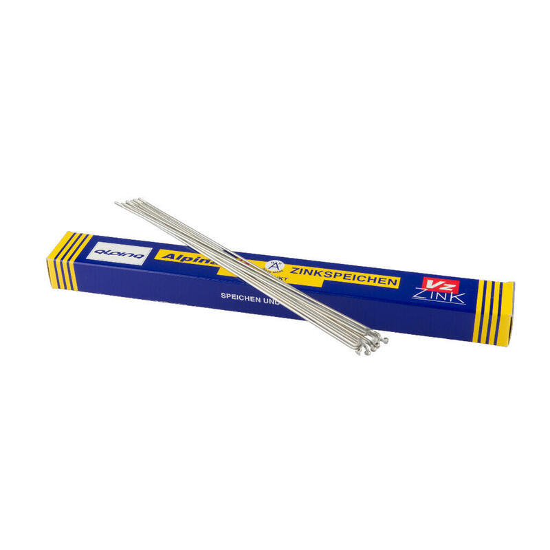 37 Raggi Alpina 2,3x293 Mm Argento Con Nippli Per Bici - CnSpok