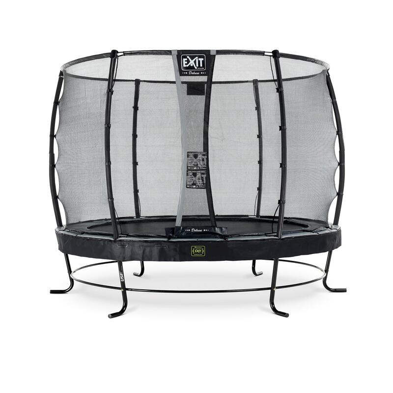 Trampoline EXIT Elegant Premium ø305cm avec filet de sécurité Deluxe - noir