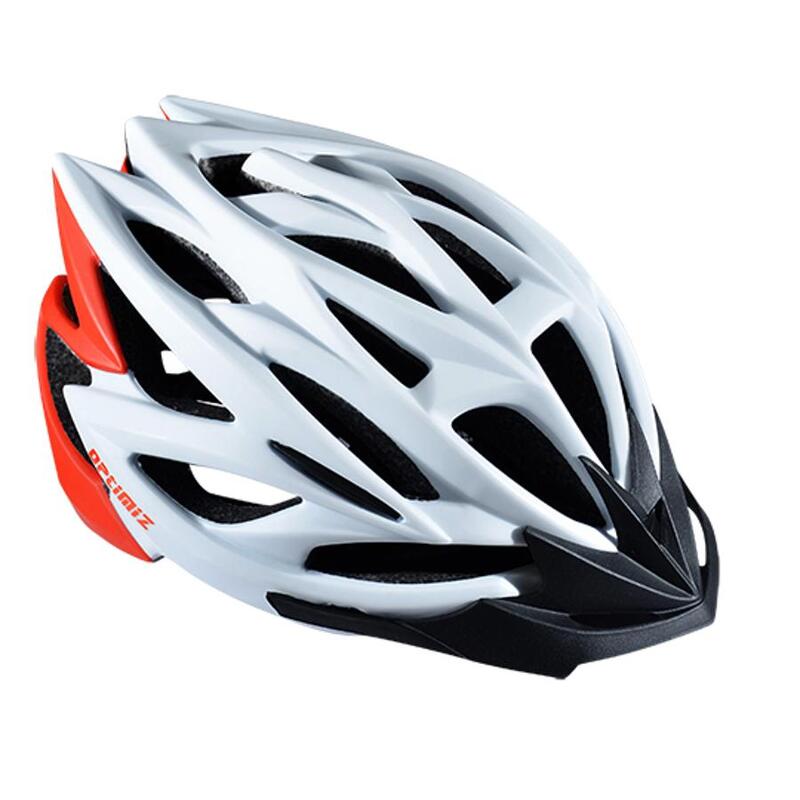 Casque de vélo Hommes/Femmes - Blanc Mat Rouge