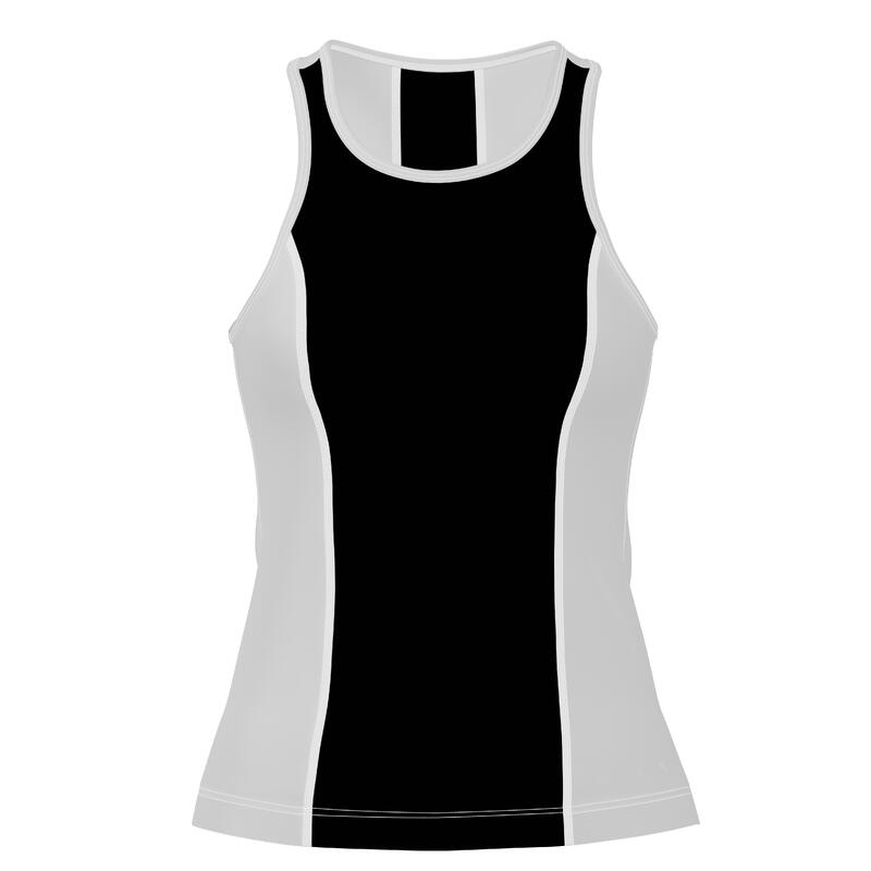 T-shirt de sport femme en tissu bicolore