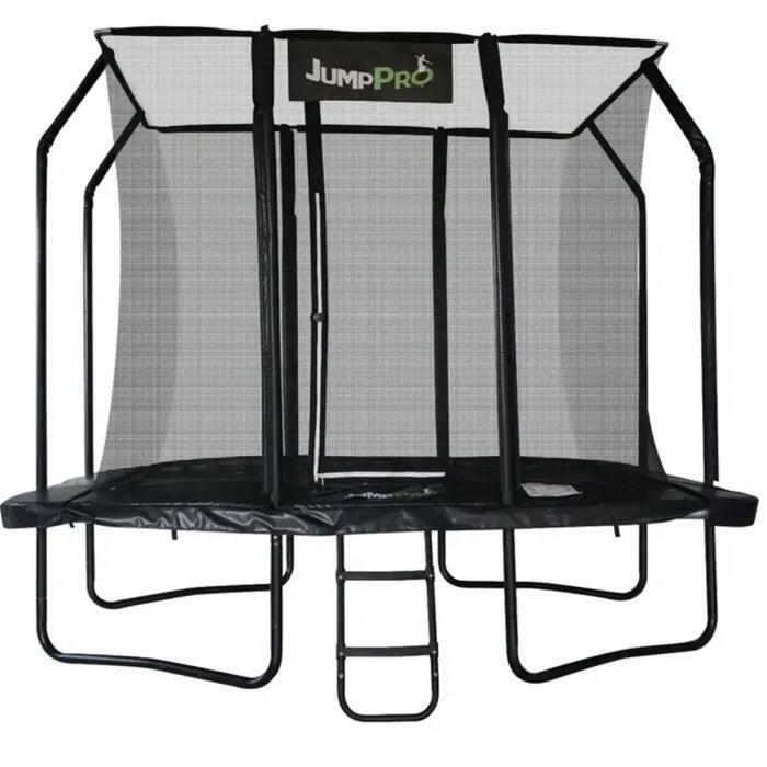 JUMPPRO 9ft x 6ft JumpPRO™ Xcel Black Rectangular Trampoline with Enclosure