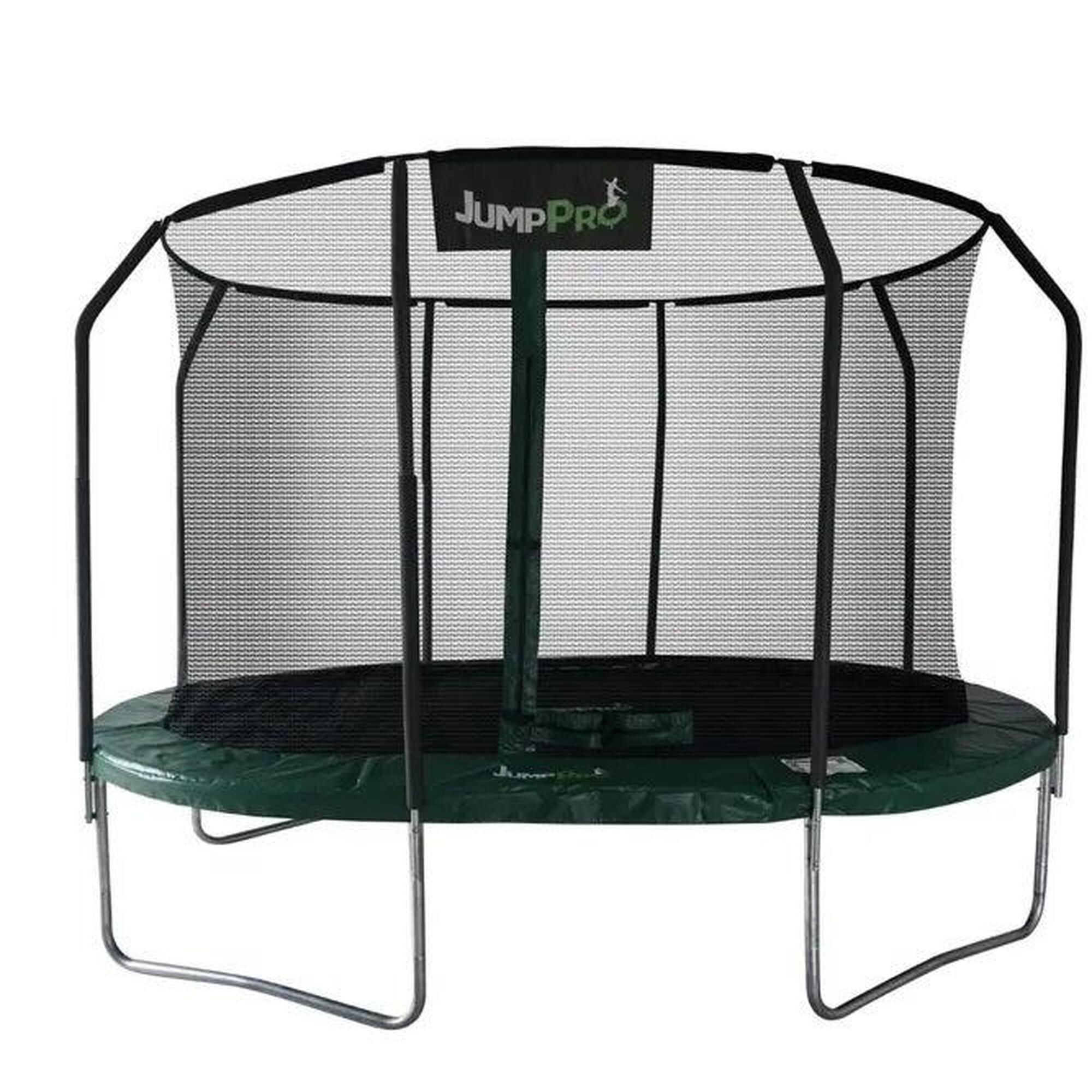 JUMPPRO 10ft x 7ft JumpPRO™ Xcite Green Oval Trampoline with Enclosure