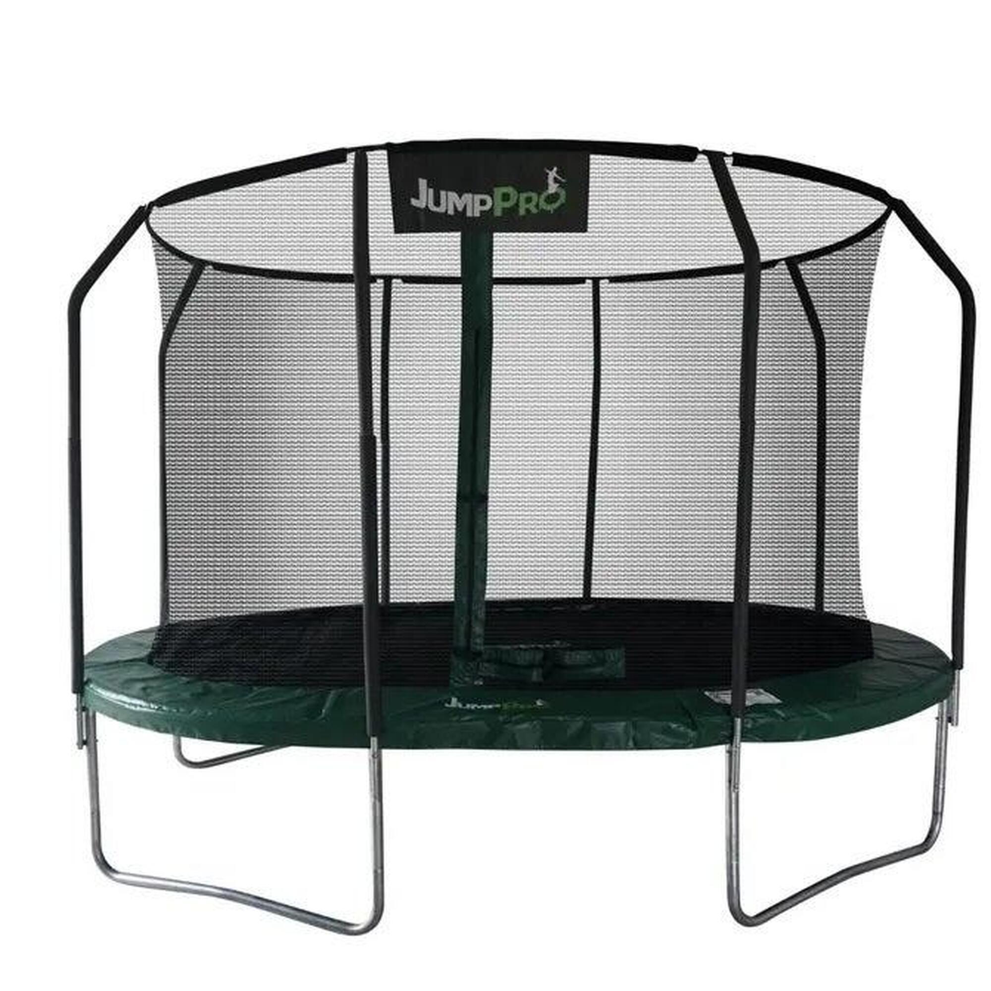 15ft x 10ft JumpPRO™ Xcite Green Oval Trampoline with Enclosure 1/1