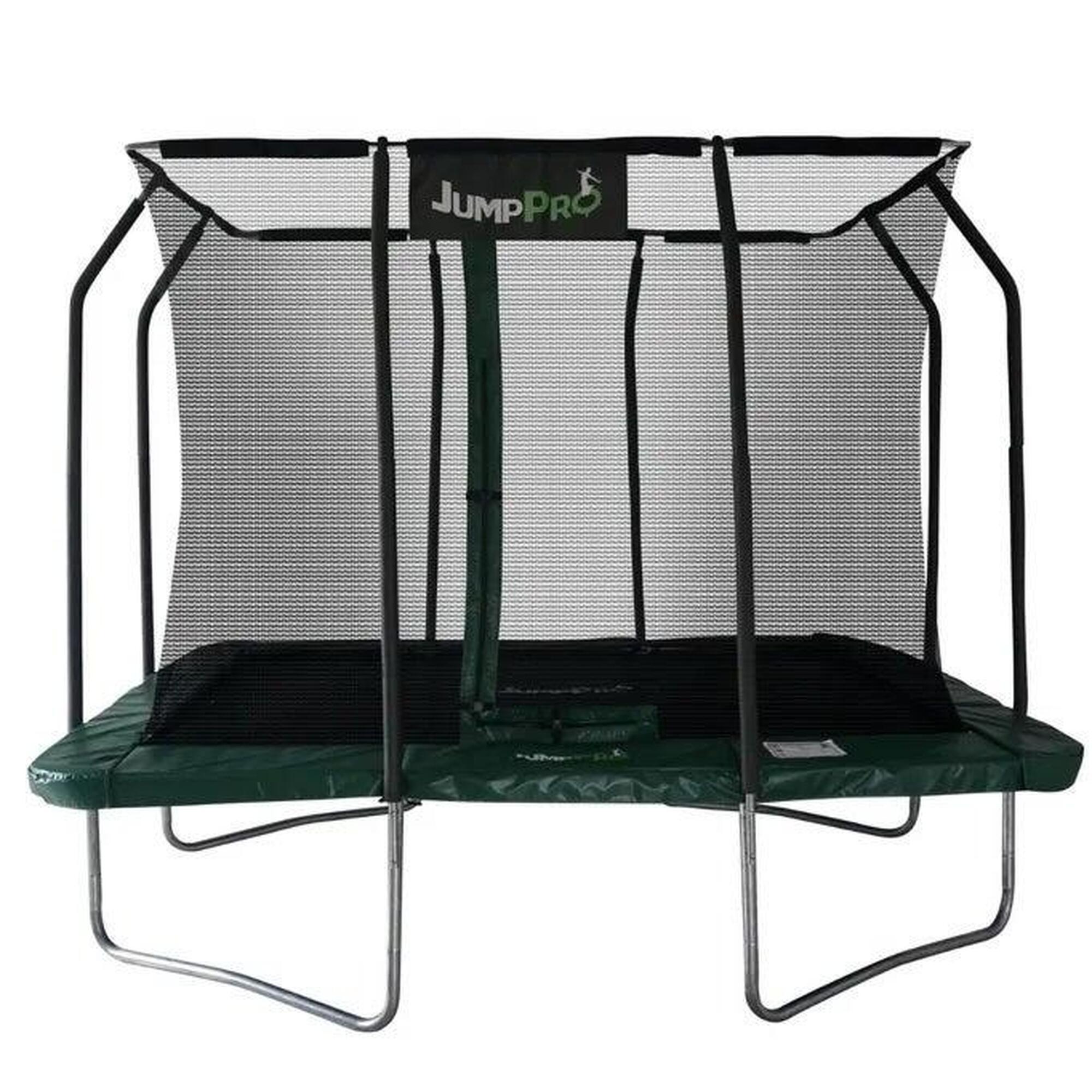 JUMPPRO 12ft x 8ft JumpPRO™ Xcite Green Rectangular Trampoline with Enclosure