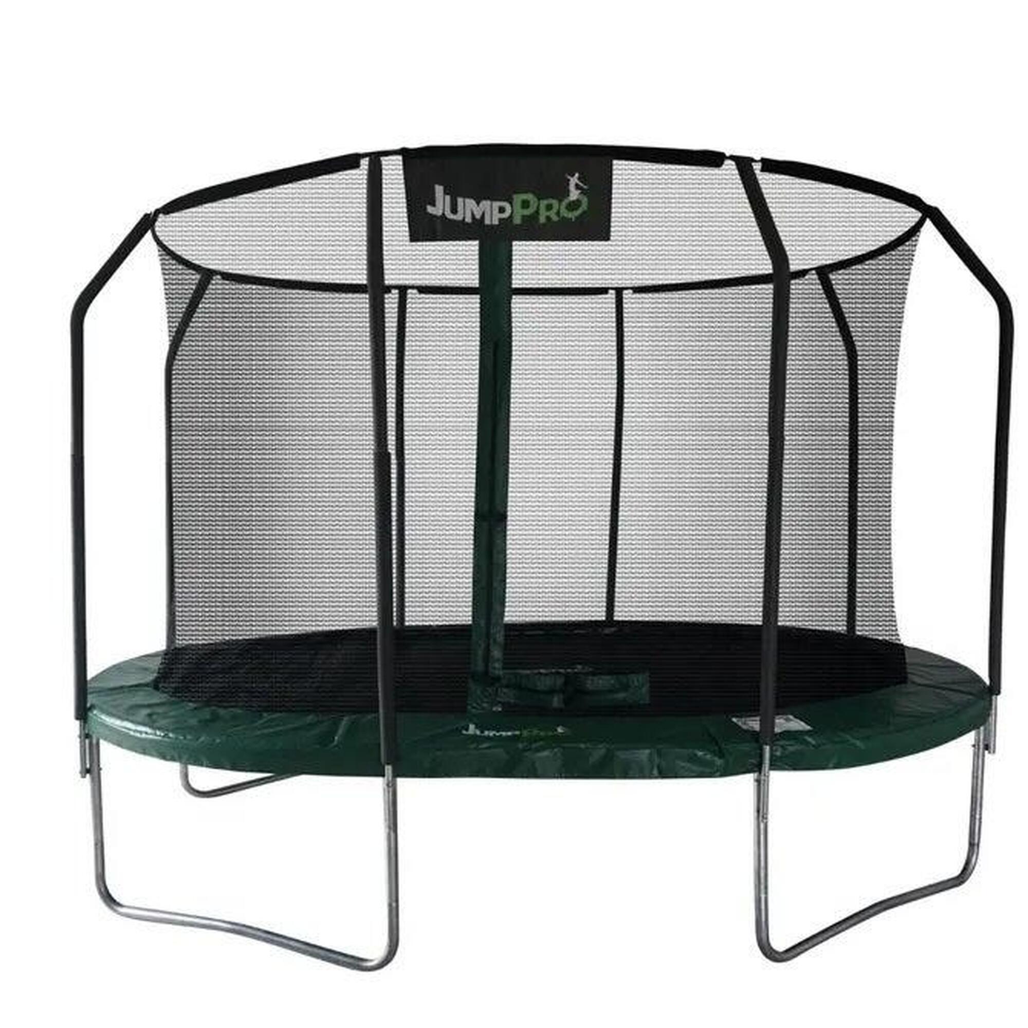 12ft x 8ft JumpPRO™ Xcite Green Oval Trampoline with Enclosure 1/1