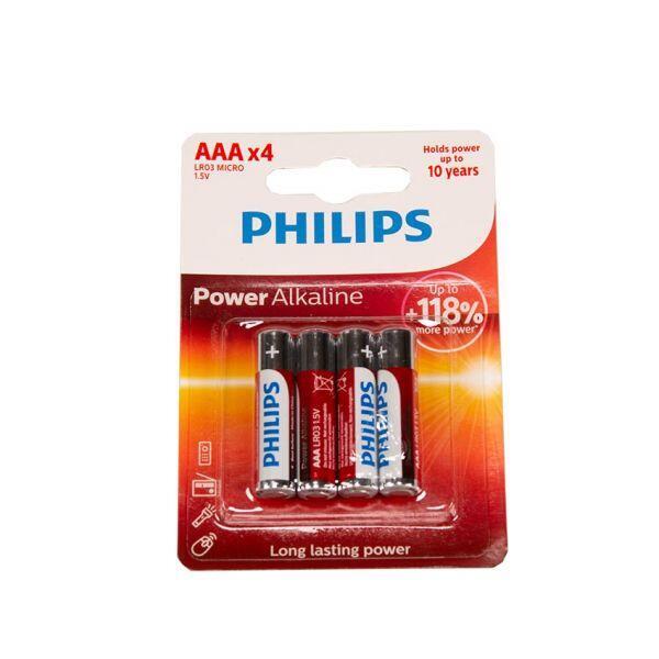 Philips power alkaline aaa/lr03 mini penlite  blister 1010