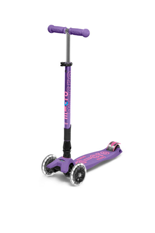 MICRO Maxi Micro Deluxe Foldable LED Light Up Scooter - Purple