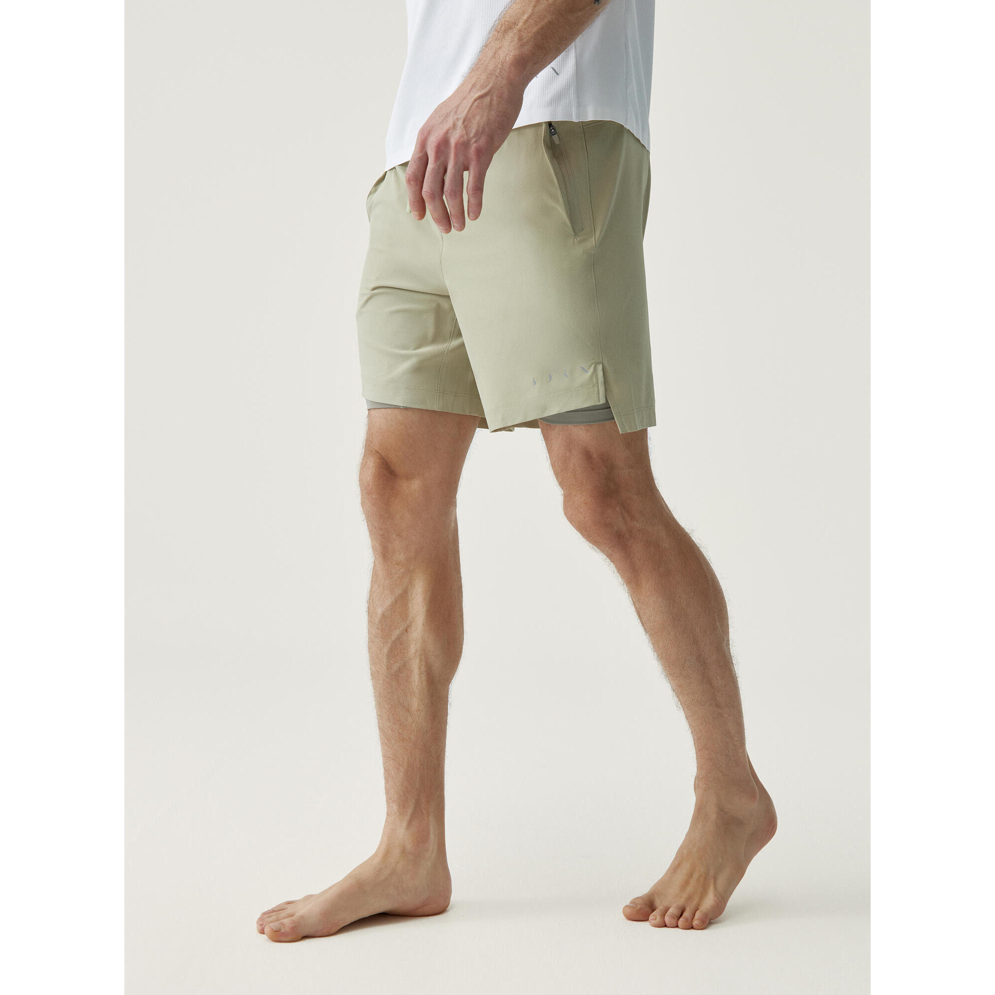 Short De Sport Pour Homme En Tissu Performant Avec Pantalon Intérieur