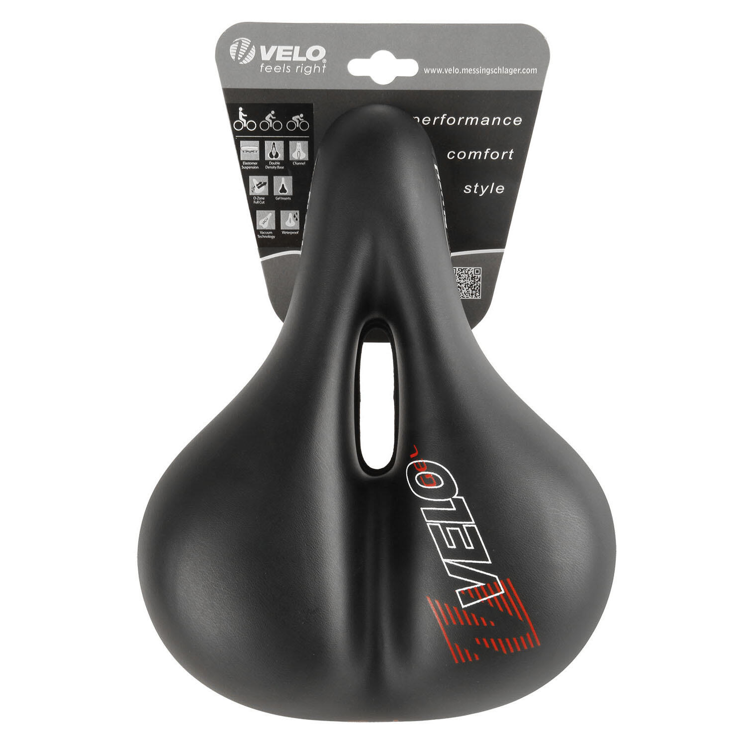 Velo plush gel zadel elasto city 275x213mm zwart op kaart 4/4