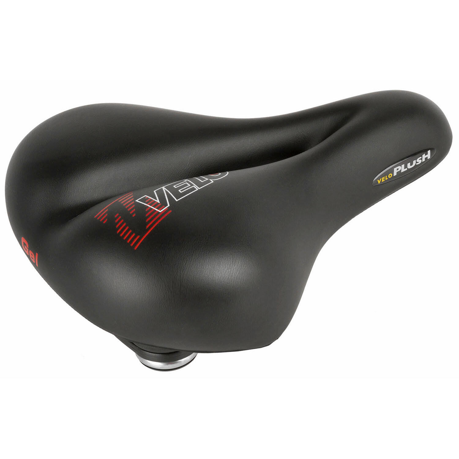 Velo plush gel zadel elasto city 275x213mm zwart op kaart 1/4