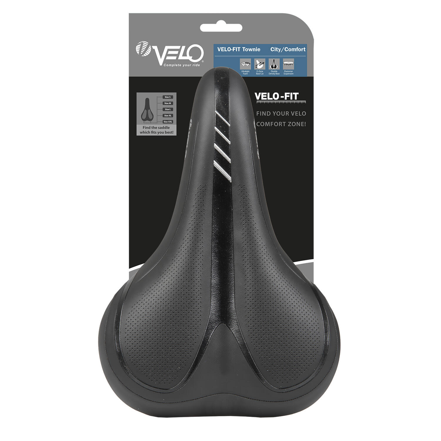 Velo Sattel -Fit TOWNIE, Größe L Unisex, schwarz 4/4