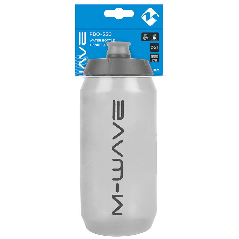 M-WAVE Trinkflasche „PBO-550“, 550 ml, Transparent, Kunststoff, mit Sk